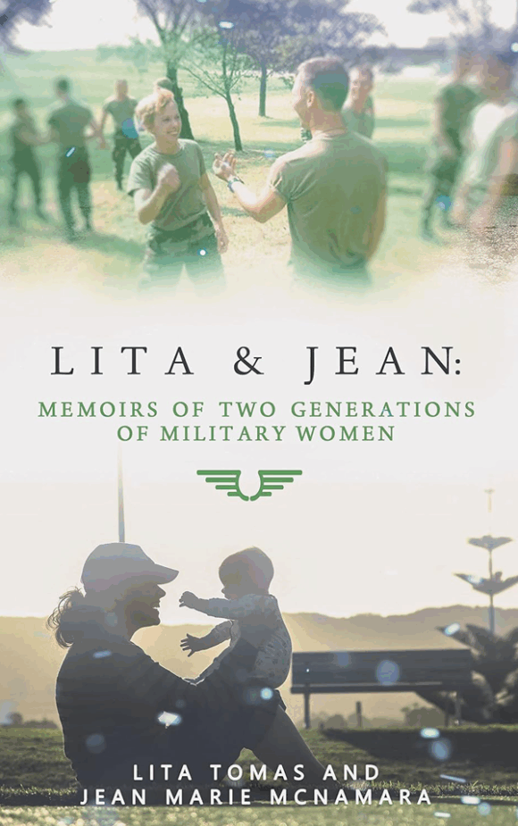 Mother and daughter military women standing side by side, symbolizing strength, resilience, and their shared journey through service and survival.