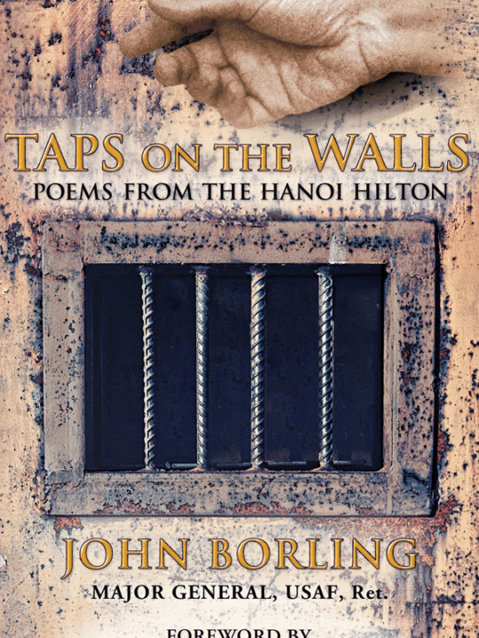 Book cover of Taps on the Walls: Poems from the Hanoi Hilton, a military history book featuring poetry written by a U.S. POW during the Vietnam War.
