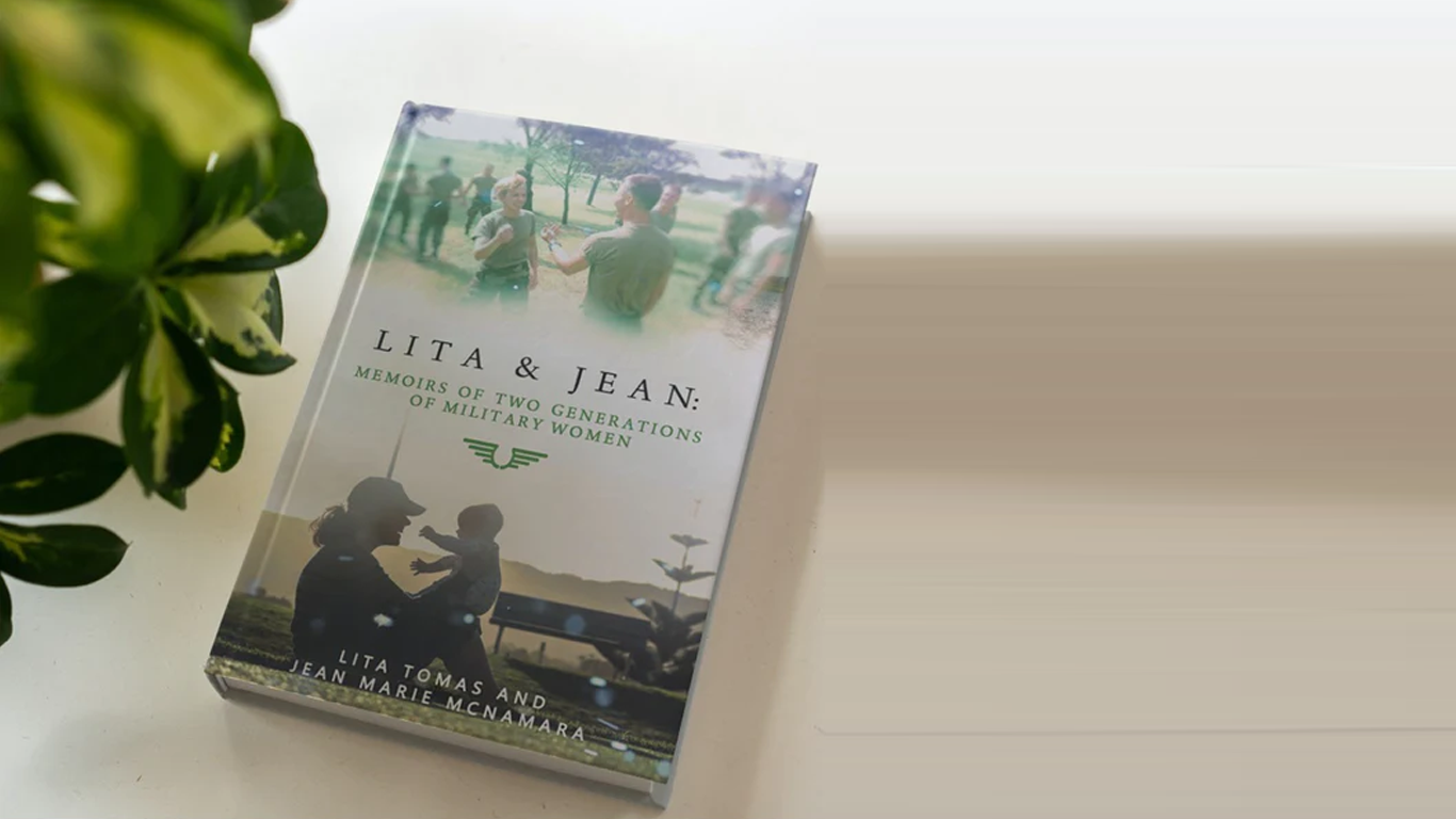 Portrait of two military women from different generations, representing Lita & Jean: Memoirs of Two Generations of Military Women by Master Wings Publishing.